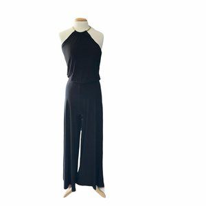 Hot in Hollywood halter wide leg black jumpsuit xs